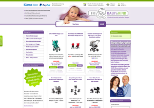 Screenshot der Shop-Webseite von FFi Baby & Kind
