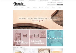 Screenshot der Shop-Webseite von Gravado.de