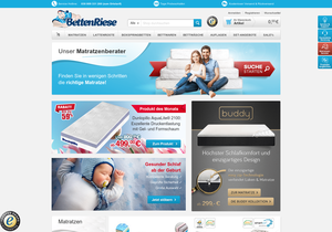 Screenshot der Shop-Webseite von BettenRiese.de