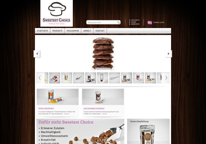 Screenshot der Shop-Webseite von Sweetest Choice