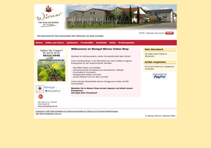Screenshot der Shop-Webseite von Weingut Wörner Onlineshop