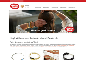 Screenshot der Shop-Webseite von armband-dealer.de