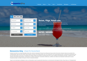 Screenshot der Shop-Webseite von reiseservice-goerg.de