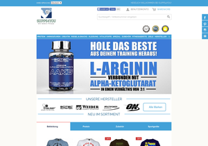 Screenshot der Shop-Webseite von supps4you.de