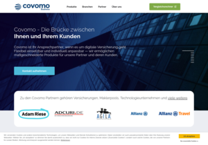Screenshot der Shop-Webseite von covomo.de