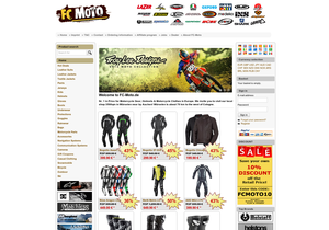 Screenshot der Shop-Webseite von FC-Moto.de
