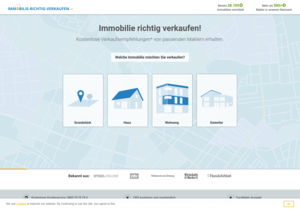 Screenshot der Shop-Webseite von Immobilie-richtig-verkaufen.de