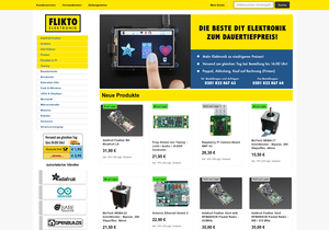 Screenshot der Shop-Webseite von Flikto Elektronik