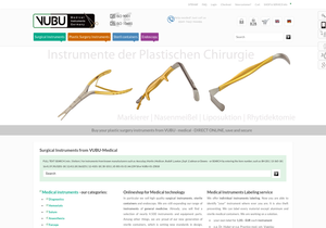 Screenshot der Shop-Webseite von vubu-medical.de