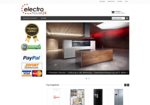 Screenshot der Shop-Webseite von electroberlin