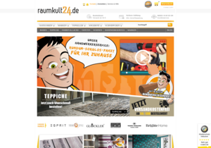 Screenshot der Shop-Webseite von raumkult24