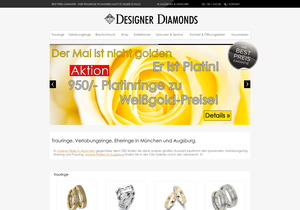 Screenshot der Shop-Webseite von designer-diamonds.de