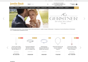 Screenshot der Shop-Webseite von juwelier-bacak.de