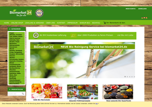 Screenshot der Shop-Webseite von biomarket24