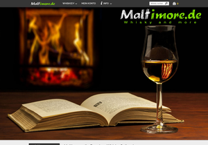 Screenshot der Shop-Webseite von Maltimore  - Premium Whisky Onlineshop
