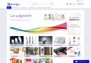 Screenshot der Shop-Webseite von envigo.de
