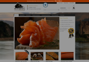 Screenshot der Shop-Webseite von Fischräucherei Blockhaus
