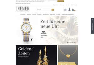 Screenshot der Shop-Webseite von DIEMER
