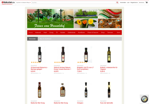 Screenshot der Shop-Webseite von Genussmanufaktur Hanselihof)