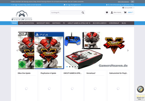 Screenshot der Shop-Webseite von GamersHeaven.de