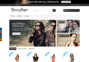 Screenshot der Shop-Webseite von Presta Demo Shop