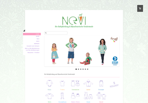 Screenshot der Shop-Webseite von organic-nevi.de