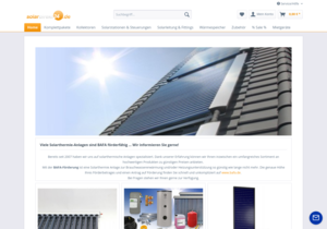 Screenshot der Shop-Webseite von Solardirekt24