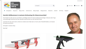 Screenshot der Shop-Webseite von Skiservice Shop 