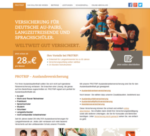 Screenshot der Shop-Webseite von protrip.de
