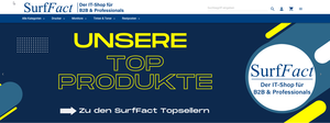 Screenshot der Shop-Webseite von SurfFact.de