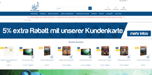 Screenshot der Shop-Webseite von würfelkrieger.de