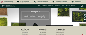 Screenshot der Shop-Webseite von atmoosphäre