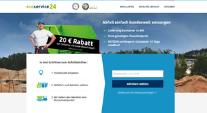 Screenshot der Shop-Webseite von ecoservice24