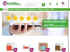 Screenshot der Shop-Webseite von Fixmedika.de