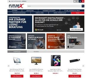 Screenshot der Shop-Webseite von Future-X.de