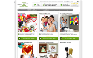 Screenshot der Shop-Webseite von galleryy - individual art