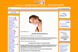 Screenshot der Shop-Webseite von georgs-barbershop.de
