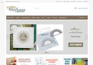 Screenshot der Shop-Webseite von Karten-Kunst