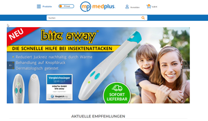 Screenshot der Shop-Webseite von medplus