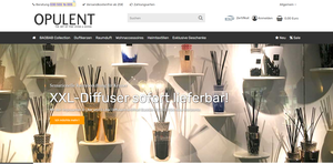 Screenshot der Shop-Webseite von Opulent-Wohnen