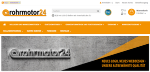 Screenshot der Shop-Webseite von rohrmotor24