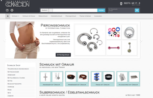 Screenshot der Shop-Webseite von silberschmuck.de
