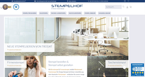 Screenshot der Shop-Webseite von Stempelhof