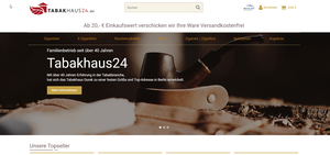 Screenshot der Shop-Webseite von Tabakhaus24