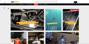 Screenshot der Shop-Webseite von tigerexped | offroad · overland · equipment