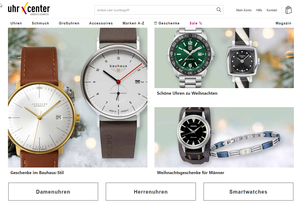 Screenshot der Shop-Webseite von uhrcenter