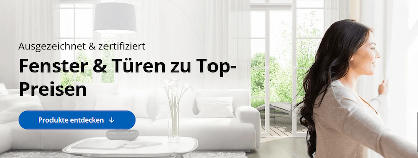 Screenshot der Shop-Webseite von fensterversand.com