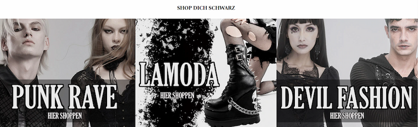 Screenshot der Shop-Webseite von Abaddon Mystic Store